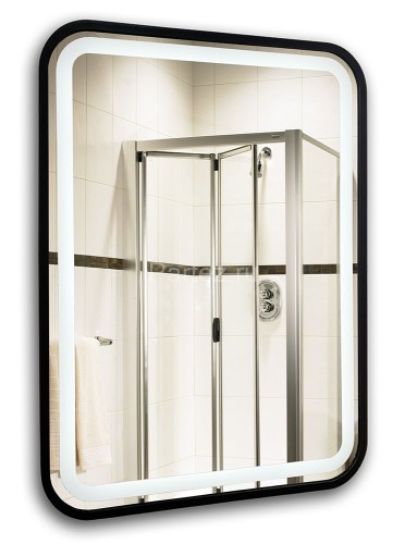 Зеркало AZARIO Мальта-лофт 600х800 c подсветкой и диммером, сенсорный выключатель, рама пластик (LED