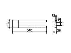 Держатель полотенца Keuco Edition 400 двойной, хром (11519010000)