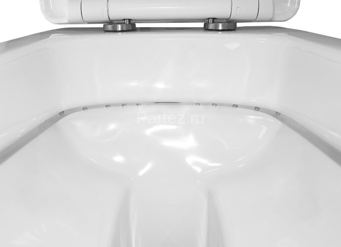 Унитаз подвесной Creo Ceramique Tours с сиденьем микролифт, белый (TO1100N+TO1001N)