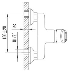 Смеситель для душа Lemark Luna LM4103C