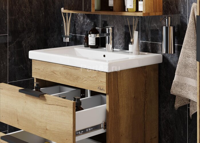 Тумба подвесная Onika Легран 70.13 (2 ящика) Дуб галифакс (107048)