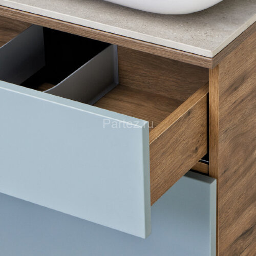 Тумба под раковину AQUATON Мишель 100 NEW подвесная, без столешницы, Дуб Рустикальный (1A256901MIX30