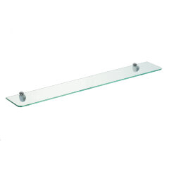 Стеклянная полка Aquaton Ария 80, 80*12*0,6см, хром (1A144603AA010)