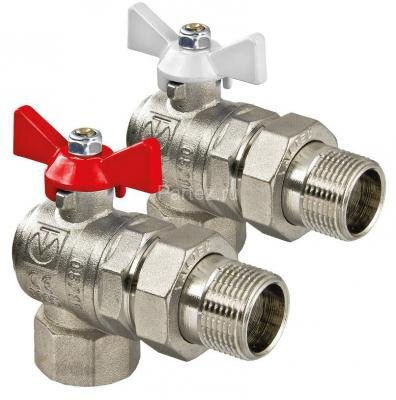 Кран шаровой с накидной гайкой угловой 1" баб. VALTEC