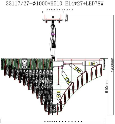 Подвесная люстра Fluorite FL1088-27P