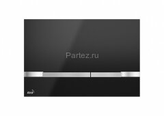 Кнопка смыва Alcadrain Stripe black, черная