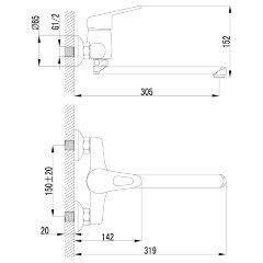 Смеситель Lemark Luna LM4111C для кухни