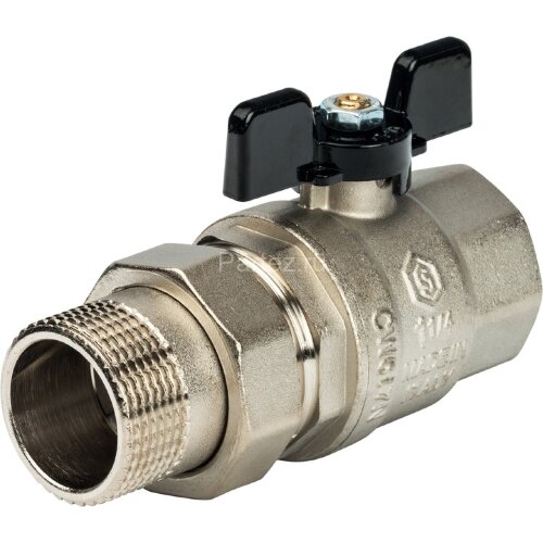 Кран шаровой полнопроходной с американкой 1. 1/4"" Stout