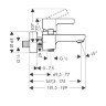 Hansgrohe 31460000 Metris S Смеситель для ванны, однорычажный, ВМ, 1/2