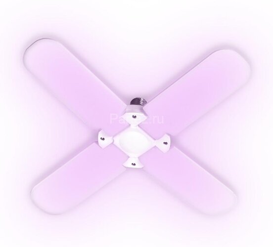 Лампа светодиодная PPG T95-4p AGRO 36Вт FR E27 4 лепестка с поворотом 90град. для растений красн.650