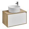 Тумба под раковину Aquaton Либерти 70 дуб эльвезия, белый глянец (1A279801LYC70)