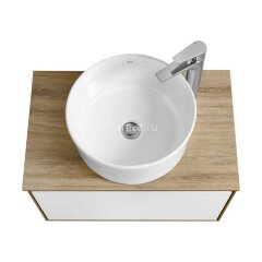 Тумба под раковину Aquaton Либерти 70 дуб эльвезия, белый глянец (1A279801LYC70)