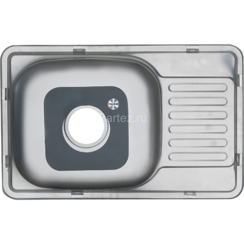 Мойка 6642 U MELANA 0,8/180 врезная прямоугольная с сифоном (220 t *10)