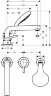 Hansgrohe 72417000 Talis S Смеситель на край ванны, на 3 отверстия