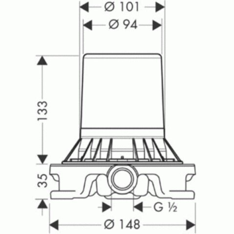 10452180 Скрытая часть для смесителя для ванны