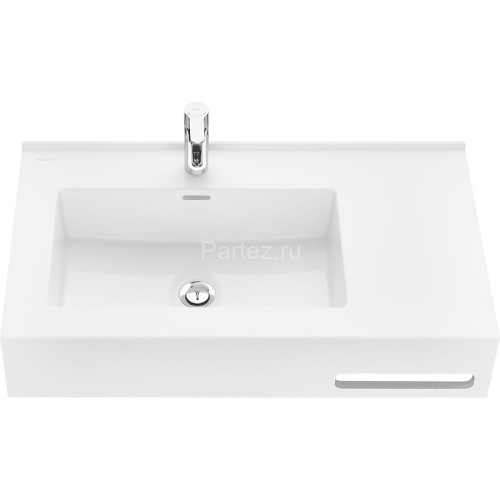 Раковина Aquaton Квадро Про 80 L, левая, белая (1A734431QA01L)