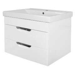 Комплект тумба Стиль- 70/2 &quot;Соло&quot; 700х580х480 подвесная, с раковиной Tempo 70, с доводчиками (CS0009