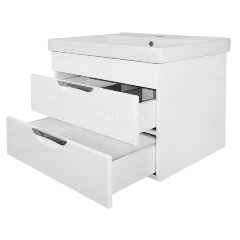 Комплект тумба Стиль- 70/2 &quot;Соло&quot; 700х580х480 подвесная, с раковиной Tempo 70, с доводчиками (CS0009