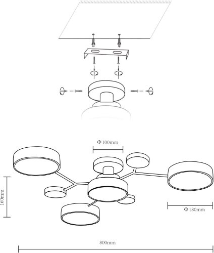 Потолочная люстра Velante 446-207-04