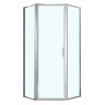 Душевое ограждение Azario RICHMOND 900х900х2000 5-угольный, БЕЗ ПОДДОНА, прозрачное стекло 6 мм, профиль серебро (AZ-NAG3231 900)