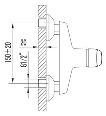 Смеситель для душа Lemark Omega LM3103C