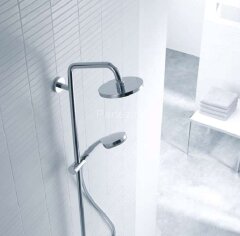 27222000 Croma 220 Showerpipe с однорычажным смесителем, поворотный держатель 400 мм, ½’