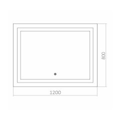 Зеркало AZARIO Ливия 1200х800 c подсветкой и диммером, сенсорный выключатель (ФР-1758)
