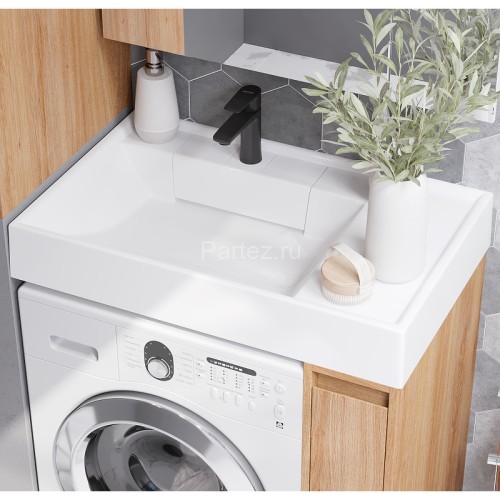 Тумба под раковину Aquaton Лондри 80 без фасада, Дуб Сантана (1A267101LH0C0)