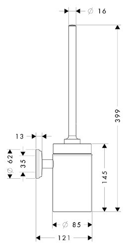 41632000 Logis Classic Набор для WC керамический, с держателем