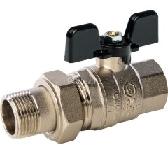 Кран шаровой полнопроходной с американкой 3/4&quot; Stout