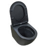 Унитаз подвесной Azario Gloria 480х370х360 безободковый, с сиденьем микролифт, чёрный матовый (AZ-20