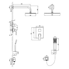 Смеситель Lemark Unit LM4529C для душа, встраиваемый