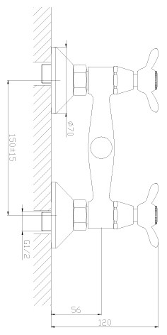 Смеситель Rossinka Q02-41 для душа