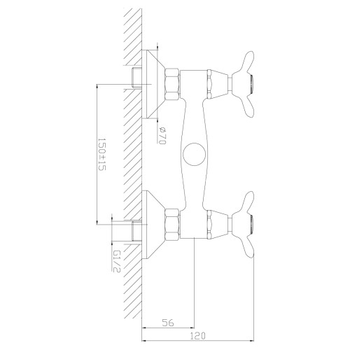 Смеситель Rossinka Q02-41 для душа