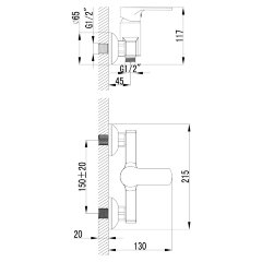 Смеситель Lemark Plus Grace LM1503C для душа