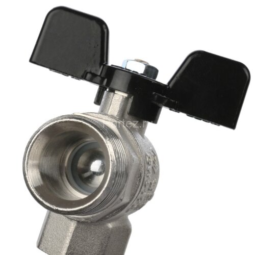 Кран шаровой полнопроходной угловой с американкой 1/2 Stout