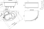 Ванна акриловая Ravak ROSA 140x105 левосторонняя,  белая (CI01000000)