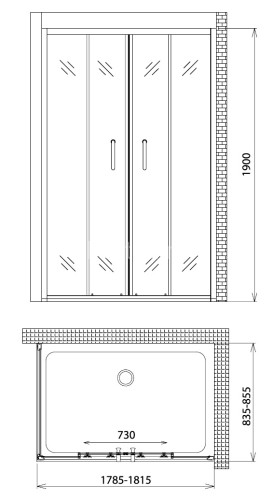 Душевой уголок Gemy Victoria S30192D-A85