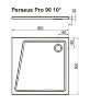 Душевой поддон Ravak PERSEUS PRO-90 10° белый
