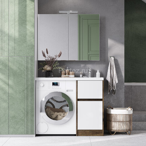 Тумба под раковину Aquaton Лондри 40 без фасада, дуб рустикальный (1A267001LHDR0)