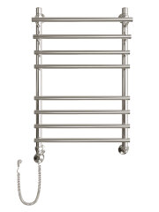 Полотенцесушитель электрический ДВИН F Primo Electro лесенка с полкой 80/50, ТЭН слева, полированный