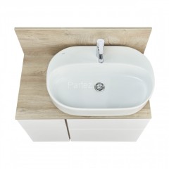 Столешница под раковину Aquaton Мишель 80 с панелью, дуб Эндгрейн (1A277003MIX40)