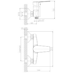 Смеситель Rossinka S35-41 для душа