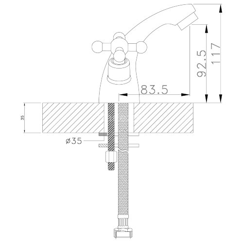 Смеситель Rossinka G02-61 для раковины