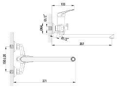 Смеситель Lemark Omega LM3151C универсальный