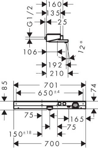 13183000 ShowerTablet Select Термостат для ванны ShowerTabletSelect 700, BM