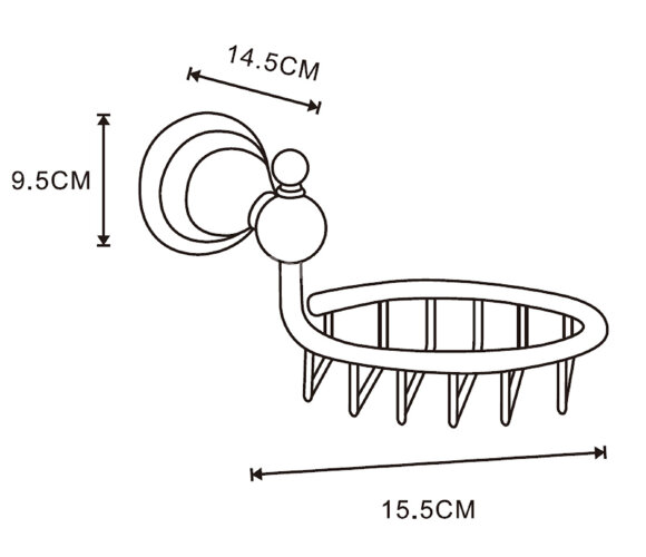 Мыльница Azario ELVIA, Золото (AZ-91109G)