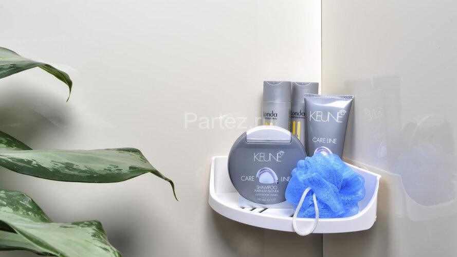 Полочка угловая Fixsen Grampus одноэтажная, белая (GR-3310)