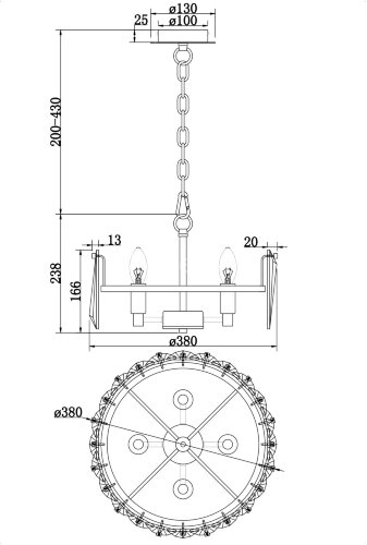 Подвесная люстра Maytoni MOD043PL-04CH