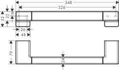 Поручень Hansgrohe AddStoris 348 мм, хром (41744000)